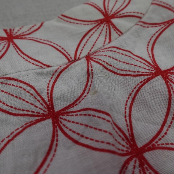 JM Collection Jacket Womens 12 Linen Button Up Geometric Lightweight Spring Blaz - Picture 8 of 13